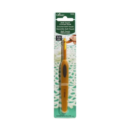 Крючок для вязания Clover Soft Touch Crochet Hook №5,5 мм (1009)