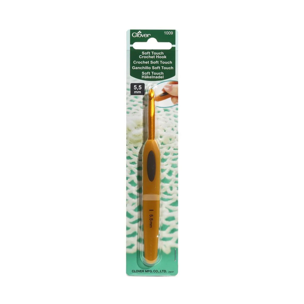 Крючок для вязания Clover Soft Touch Crochet Hook №5,5 мм (1009) Крючок для вязания Clover Soft Touch Crochet Hook №5,5 мм (1009)