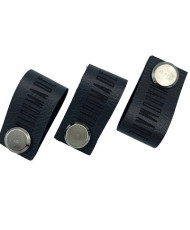 Handmade Knitwear Screw Tag, leather, Designer Font, anthracite