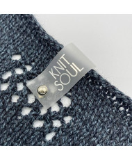 KNIT SOUL screw tag, silicone, transparent