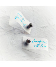Handmade with love screw tag, silicone, transparent