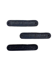 Sewing tag Handmade, leather, brown