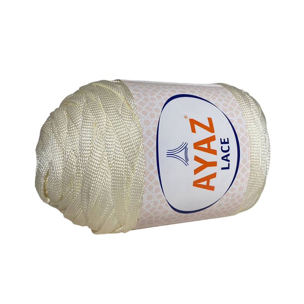 Пряжа ленточная Lace Ayaz кремовый (1300) Пряжа ленточная Lace Ayaz кремовый (1300)