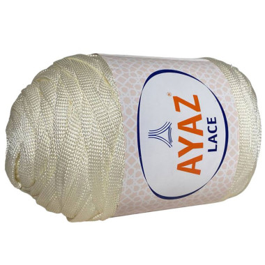 Пряжа ленточная Lace Ayaz кремовый (1300)