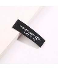 Sew-on tag HandMade with love, textile, black