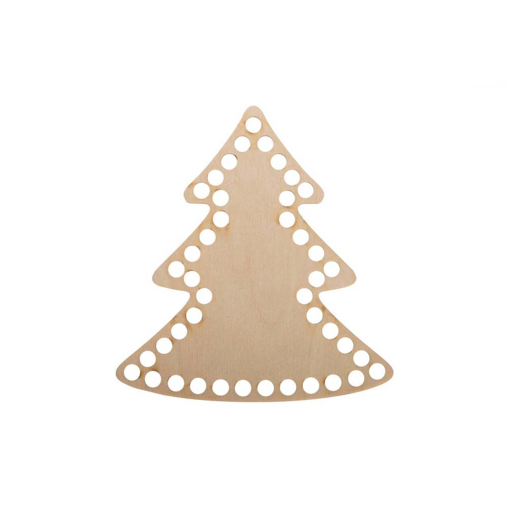 Wooden bottom Christmas tree, 14*15 cm (11009) Wooden bottom Christmas tree, 14*15 cm (11009)