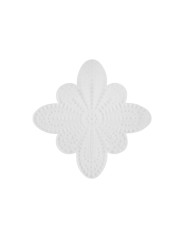 Canvas plastic, butterfly 11 cm, white (KR044)