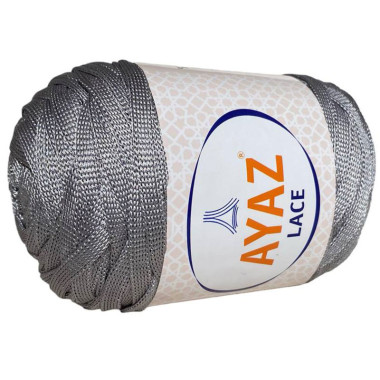 Пряжа ленточная Lace Ayaz серебряный (1195)