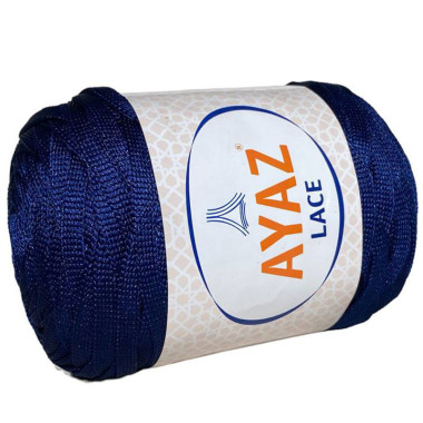 Пряжа стрічкова Lace Ayaz темно-синій (1148)