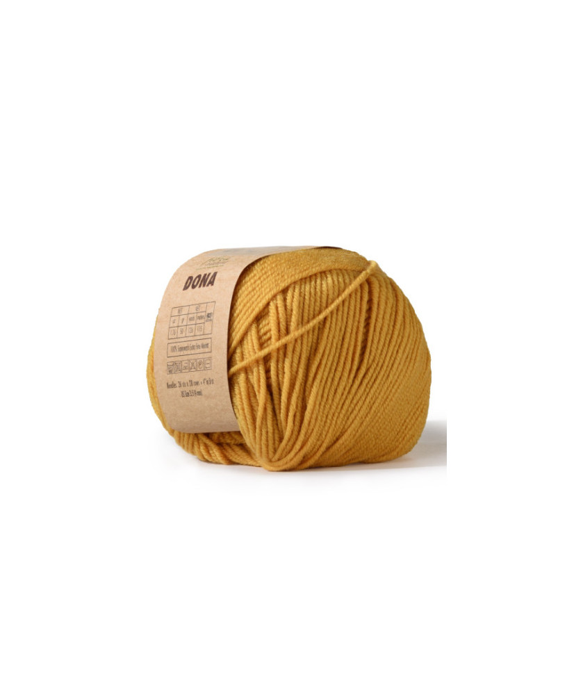 Merino wool yarn DONA Fibranatura - mustard color (106-03) Merino wool yarn DONA Fibranatura - mustard color (106-03)