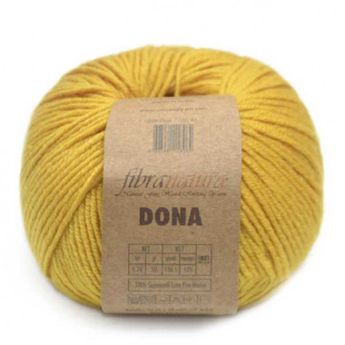 Пряжа мериносовая шерсть DONA Fibranatura - горчица (106-03)