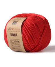Merino wool yarn DONA Fibranatura - red (106-07)