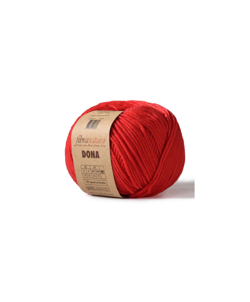 Merino wool yarn DONA Fibranatura - red (106-07) Merino wool yarn DONA Fibranatura - red (106-07)