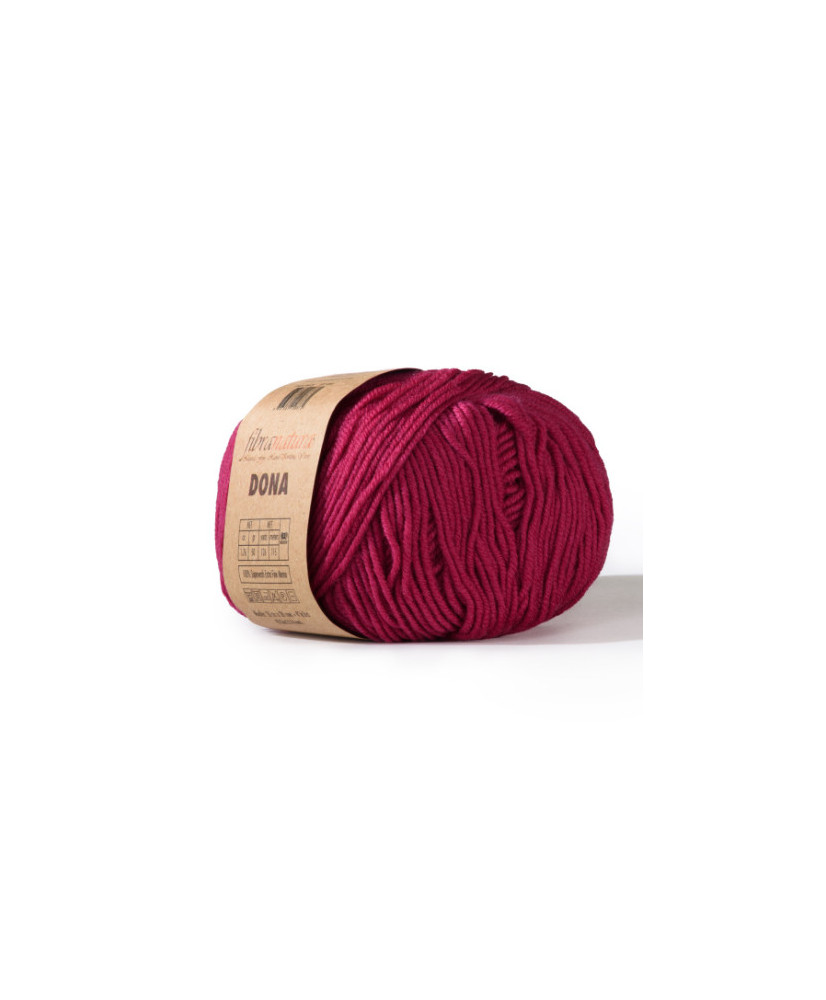 Merino wool yarn DONA Fibranatura - red plum (106-09) Merino wool yarn DONA Fibranatura - red plum (106-09)