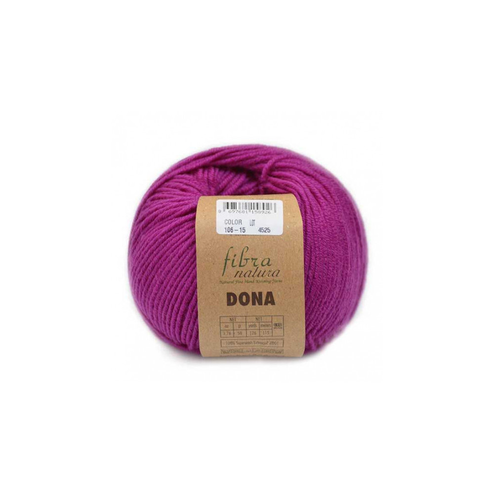 Merino wool yarn DONA Fibranatura - purple (106-15) Merino wool yarn DONA Fibranatura - purple (106-15)