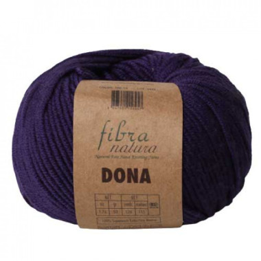 Merino wool yarn DONA Fibranatura - dark purple (106-18)