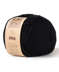 Merino wool yarn DONA Fibranatura - black (106-31)