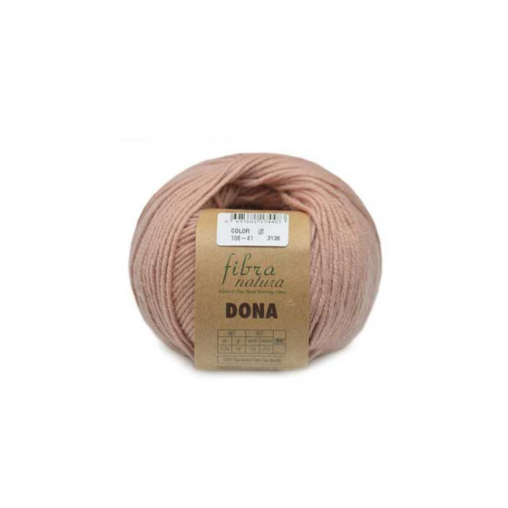 Пряжа мериносовая шерсть DONA Fibranatura - кремовый кофе (106-41)