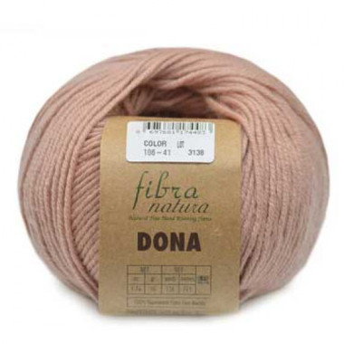 Пряжа мериносовая шерсть DONA Fibranatura - кремовый кофе (106-41)