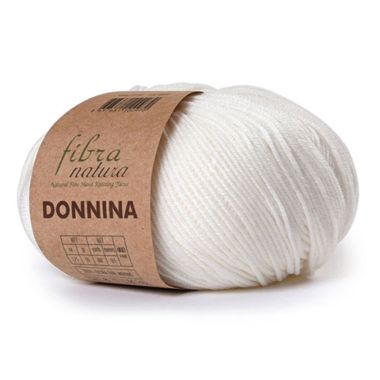 Пряжа мериносова вовна DONNINA Fibranatura, молочна (21-02)