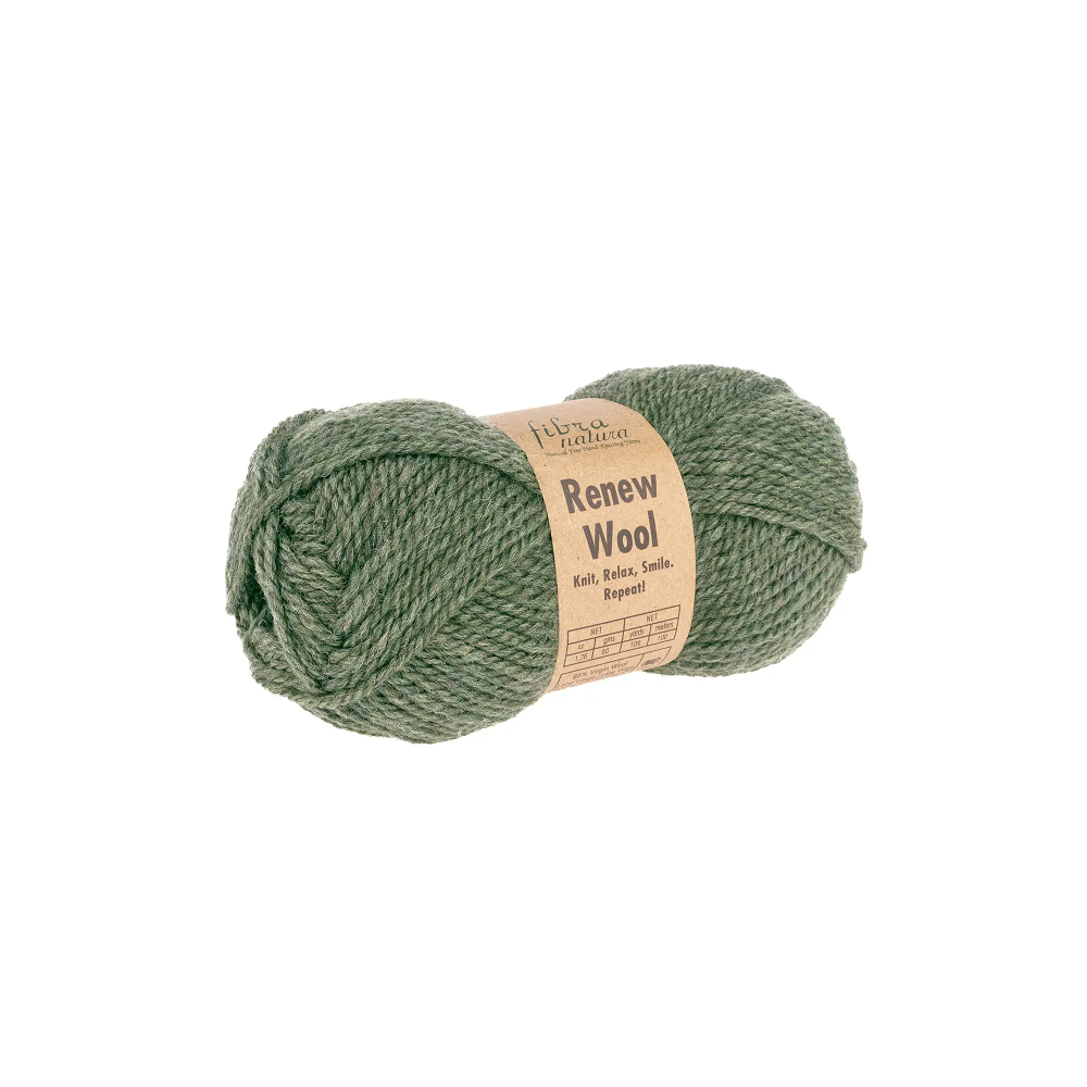 Пряжа Renew Wool Fibranatura, темно-зелений (107) Пряжа Renew Wool Fibranatura, темно-зелений (107)