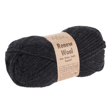 Пряжа Renew Wool Fibranatura, чорний (112)