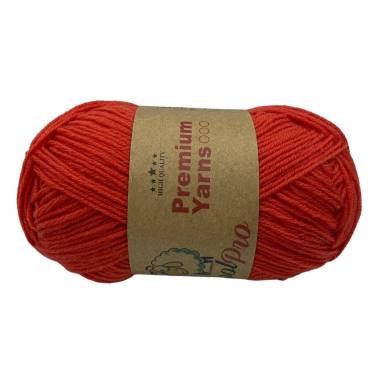 Пряжа мериносова вовна WoolPro Premium Yarns, червоний корал (512)