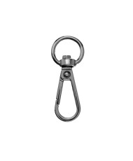 Swivel carabiner 4*1.7 cm, black metallic (62038)
