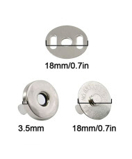 Magnetic button 18 mm, silver