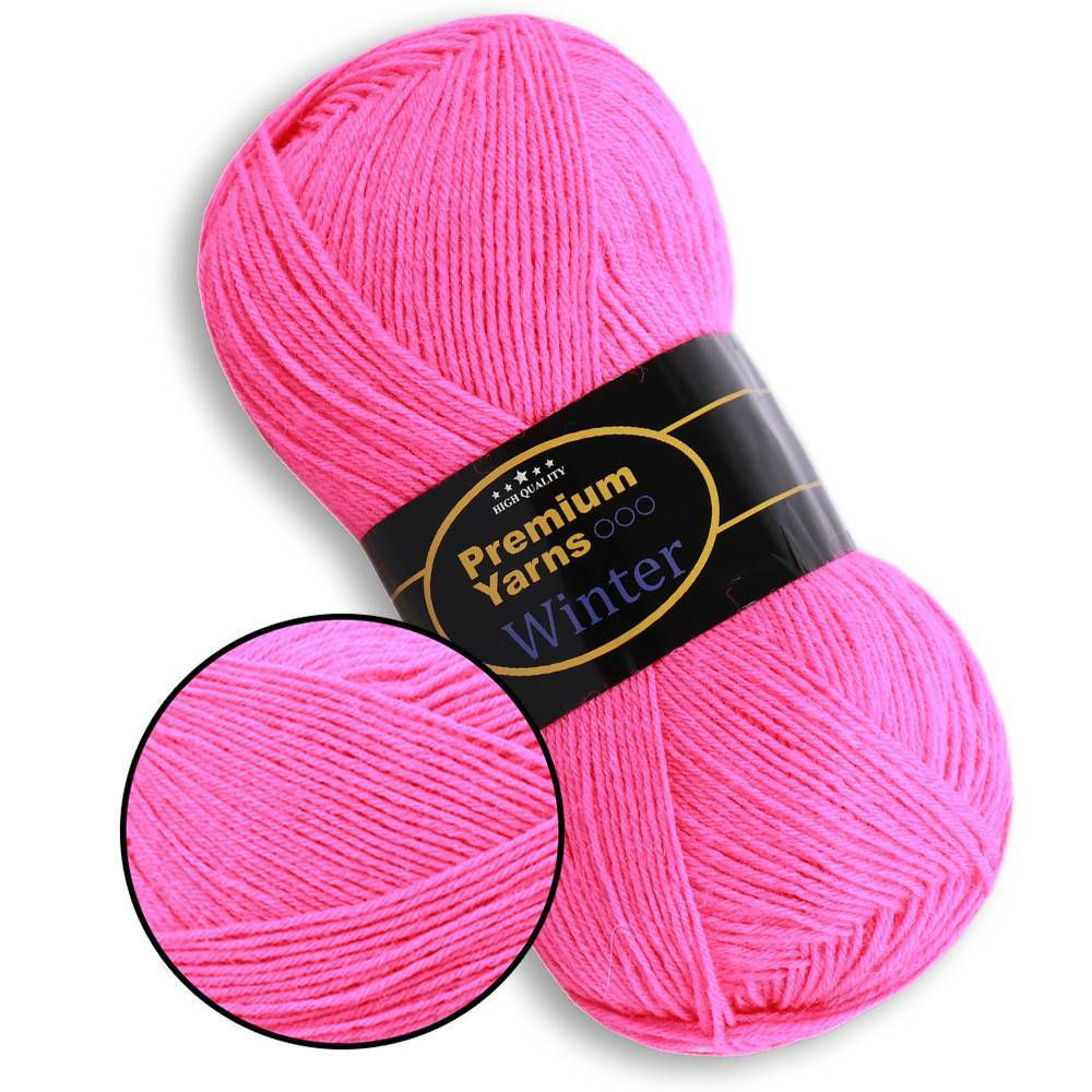 Пряжа Premium Yarns Winter, розовый неон (604)