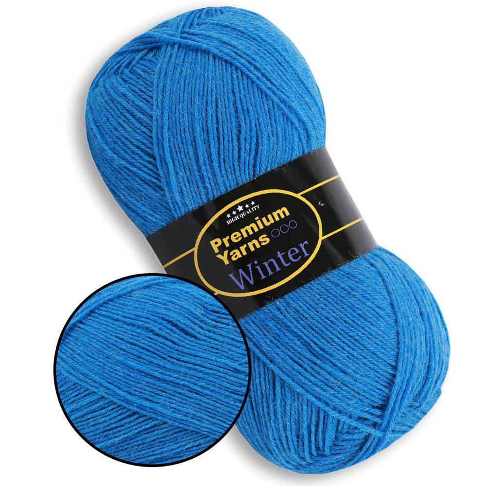 Пряжа Premium Yarns Winter, синій (609) Пряжа Premium Yarns Winter, синій (609)