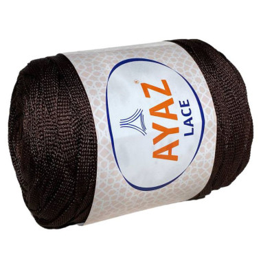 Пряжа ленточная Lace Ayaz черный шоколад (6195)