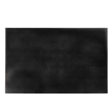Plastic canvas rectangle 51x33 cm, cell 2.5 mm circle, black (KP036)