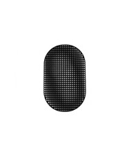 Plastic canvas oval 20*12.5 cm, black (KR031)