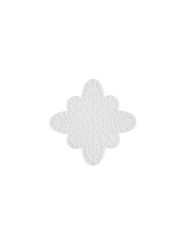 Canvas plastic butterfly 8.5 cm, white (KR043)