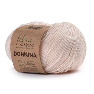 Пряжа мериносовая шерсть DONNINA Fibranatura, абрикосовый крем (21-03)
