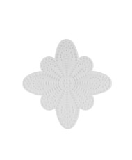 Canvas plastic butterfly 14 cm, white (KR045)