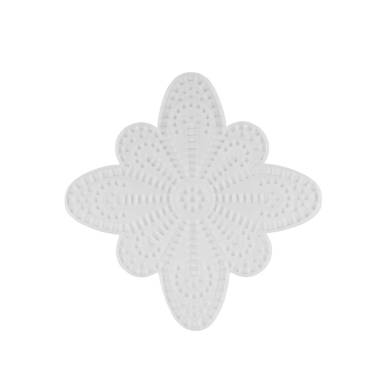 Canvas plastic butterfly 14 cm, white (KR045)