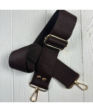 Shoulder strap with carabiners, brown 100 cm*4 cm