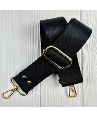 Shoulder strap with carabiners, black 100 cm*4 cm