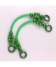 Set of handles for Vesta bag with wooden beads Green (85011)