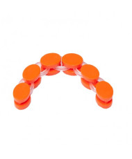 Bag chain handle plastic orange+transparent 6 rings, 20*2.5 cm (83048)