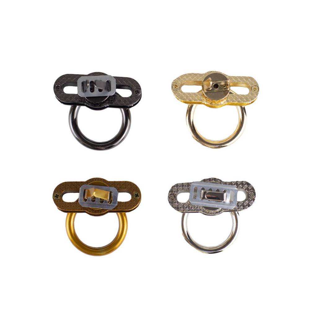 Bag lock oval 5*2 cm, bronze (61078)