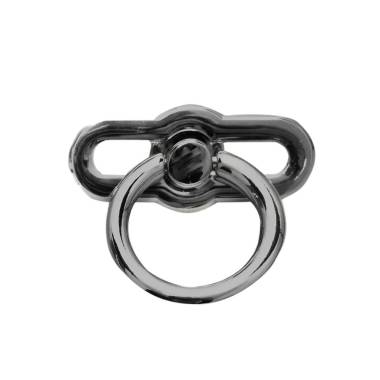 Bag lock oval 5*2 cm, black metallic (61079)