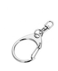 Metal carabiner - keychain - silver, 1 pc