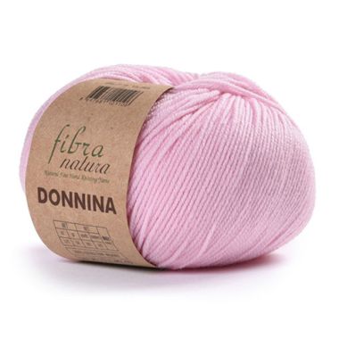 Пряжа мериносовая шерсть DONNINA Fibranatura, нежный розовый (21-15)