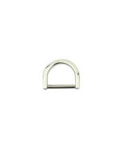 D-shaped half ring 2.7*2 cm, silver (66041)