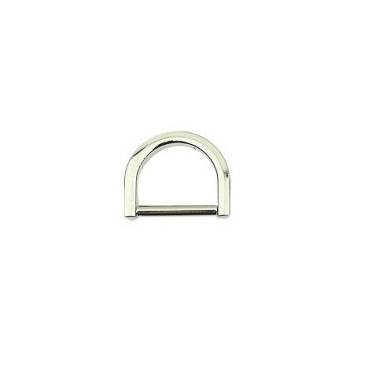 D-shaped half ring 2.7*2 cm, silver (66041)