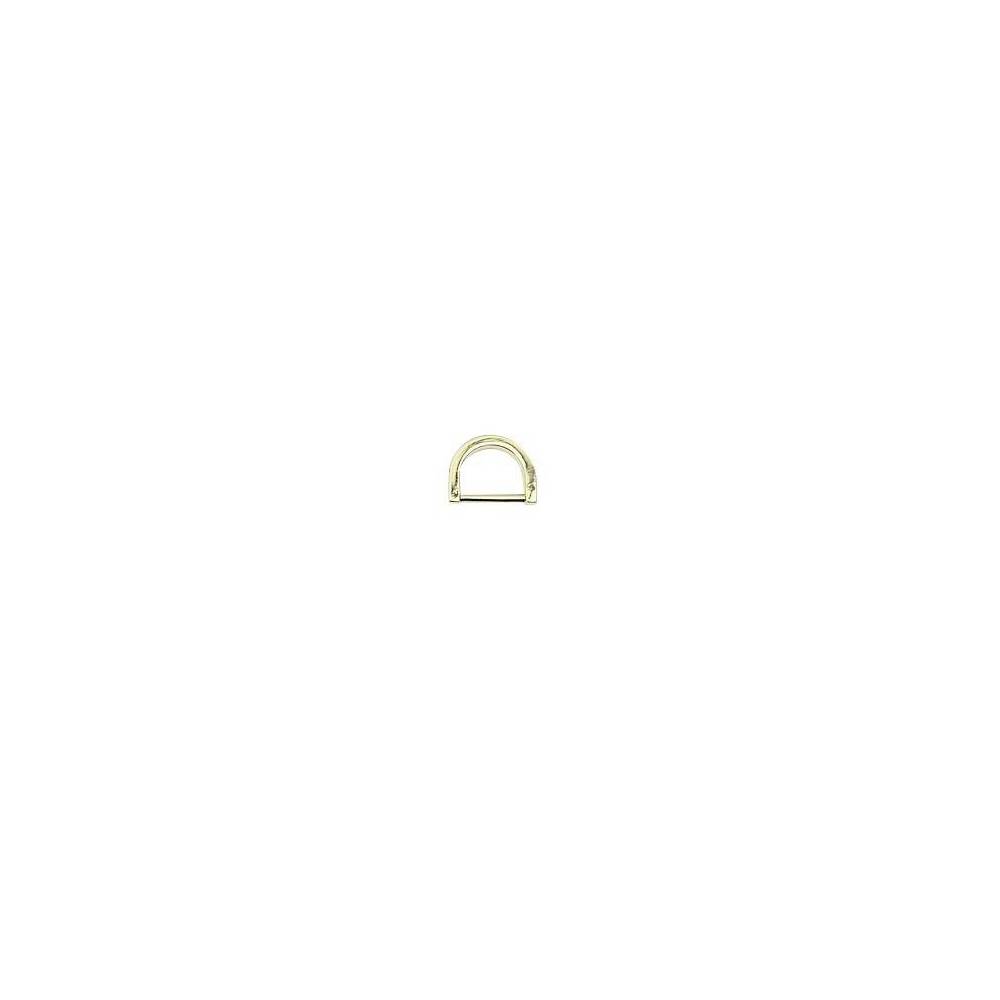 D-shaped half ring 1.8*1.3 cm, gold (66043)