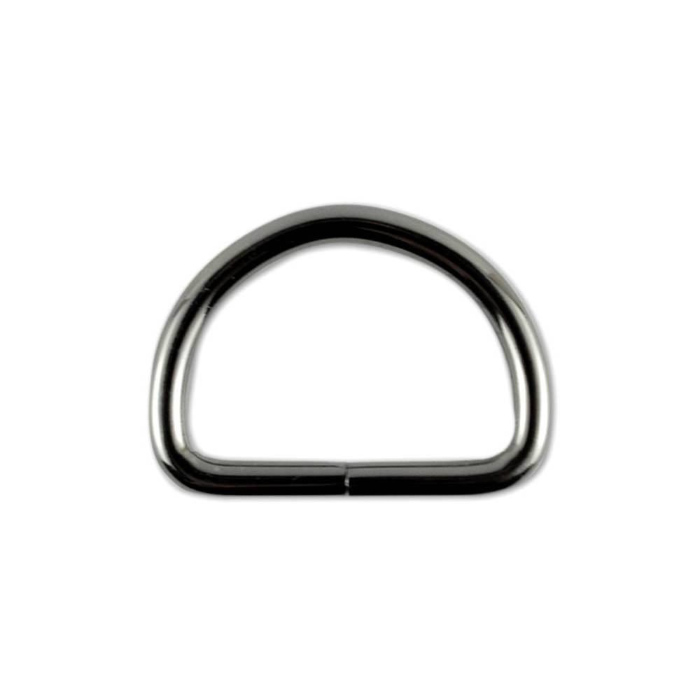 Half ring for bag metal 4*3.2 cm, black metallic (66022)